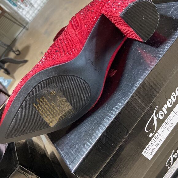 ‎Red rhinestone boots - Picture 3 of 4